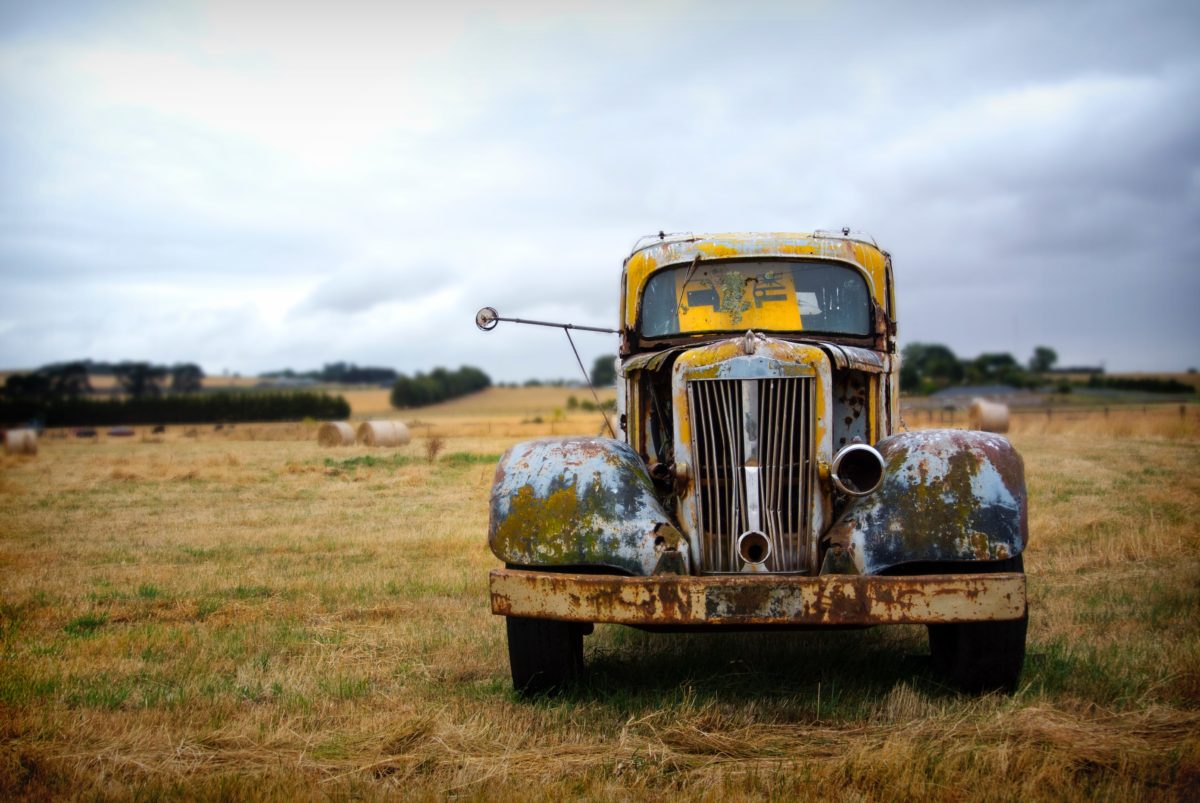 Farm Truck on Frances Balek's author blog. Photo by Jamie Mink on UnSplash.